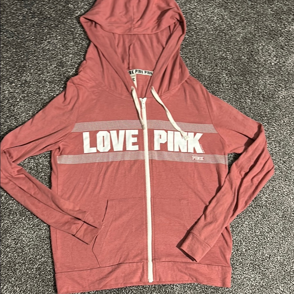 Pink Zip-Up Hoodie